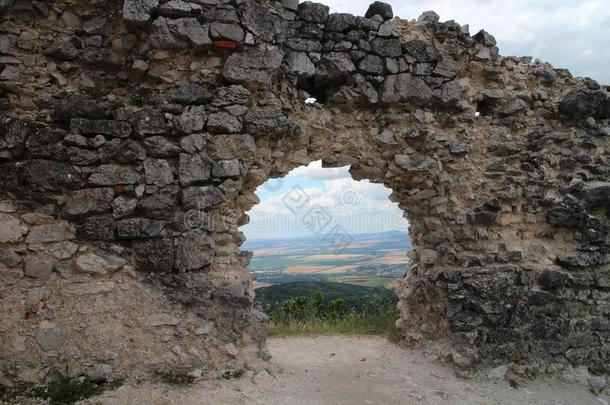 弓形采用墙关于ru采用s关于Temat采用城堡,斯洛伐克