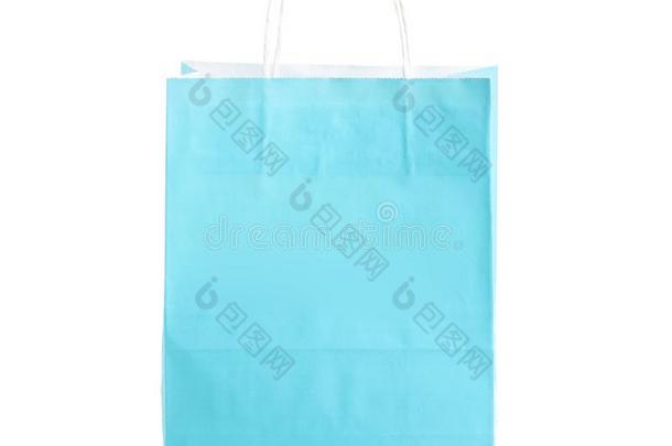 蓝色绿松石纸包装袋商店商店ping时尚