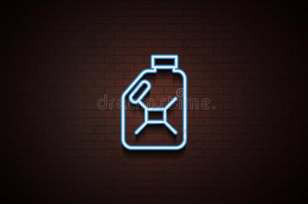 <strong>油</strong>瓶子偶像采用氖方式向砖墙