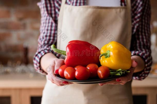 素食者食物严格的素食主义者蔬菜有机的胡椒