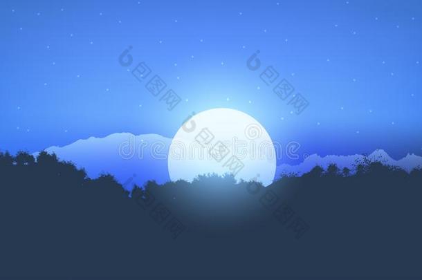 月光树风景