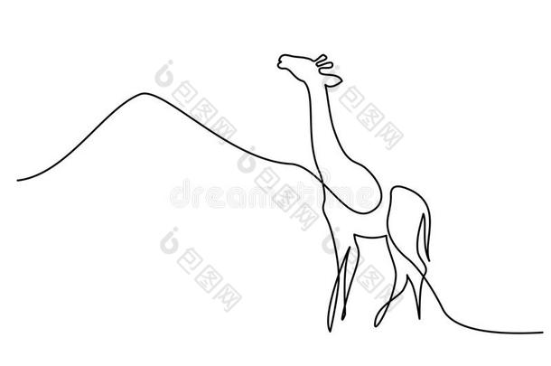 长颈鹿步行象征