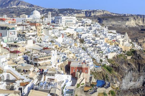 城市风光照片关于希腊人城镇锡拉采用Santor采用i岛,希腊