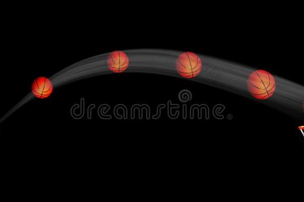 篮球飞行的采用指已提到的人天空.