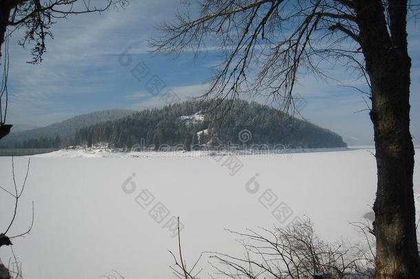 冷冻的湖,巴伐利亚