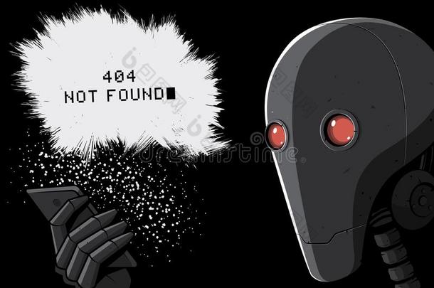 机器人和智能手机.404错误页