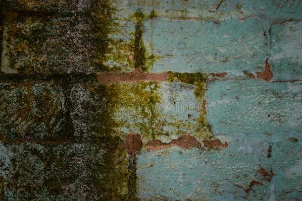 老的穿旧的砖墙质地背景.艺术粗糙的程式化的文本