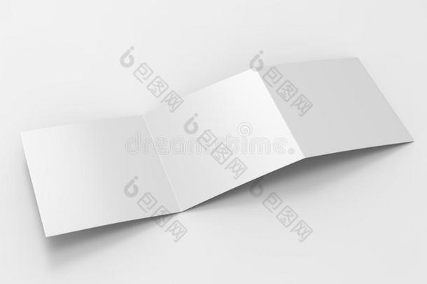 空白的白色的空的正方形三个船体并列的游艇折叠目录小册子飞鸟,和