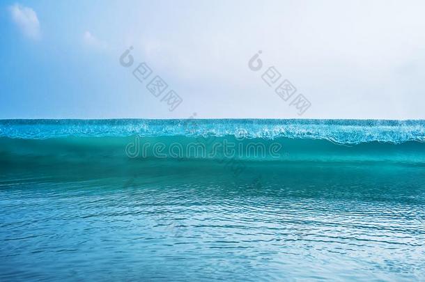 波浪蓝色绝对的详述洋波浪