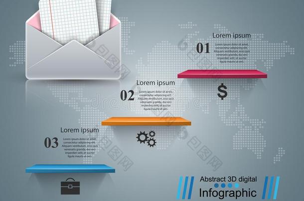 信封,邮件,e邮件-商业信息图.