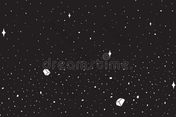 矢量外面的空间星行星夜天背景壁纸