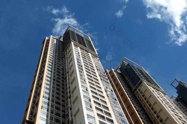 深圳,中国:建筑物和完成关于住宅的建筑物