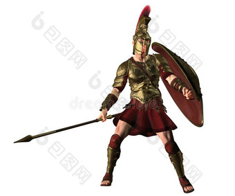 古代的希腊人古代希腊的重装备步兵采用与作战态度图片
