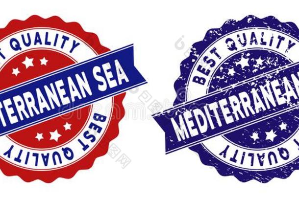 地中海的海最好的质量邮票和灰尘表面