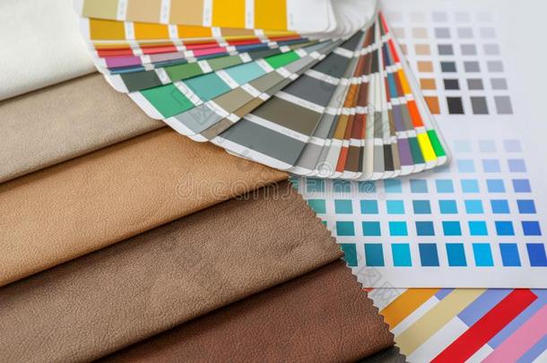 家具装饰业织物样品和颜色调色板