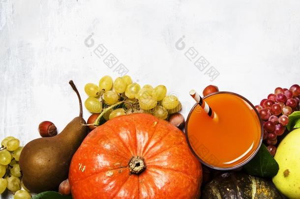 南瓜果汁,秋收割关于蔬菜,成果和发疯的向