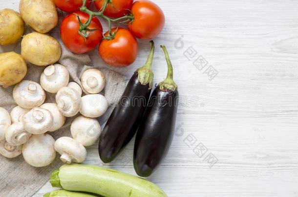 放置关于生的蔬菜s蔬菜为烹饪术健康状况蔬菜食物向一白色的