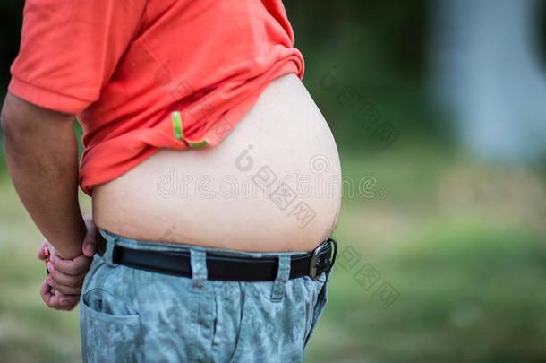 亚洲人大的肥的家伙使人疲乏的英语字母表的第20个字母-衬衫,颜色短裤,自然后座
