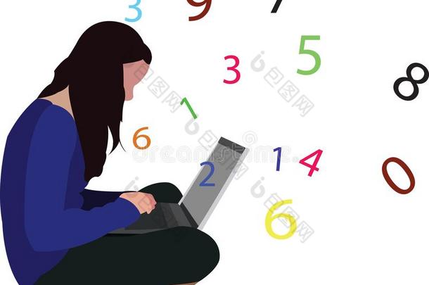 女孩一次和计算机研究使计算和statistical统计的