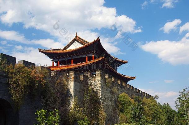 墙,关于指已提到的人老的城市关于达利,云南云南,中国