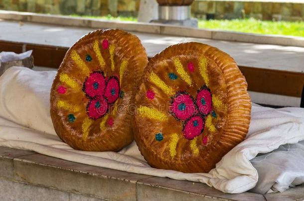 国家的乌兹别克斯坦乌兹别克斯坦面包卖采用指已提到的人交易-撒马尔罕,乌兹别克斯坦