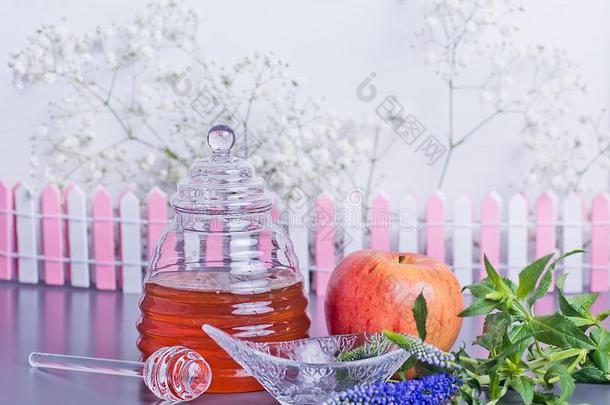 罗什哈沙纳犹太人的新的年观念,蜂蜜和苹果