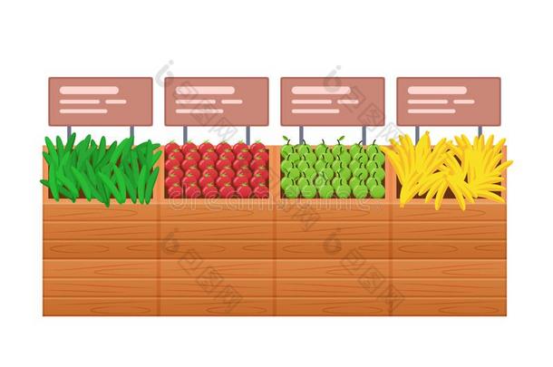 盒和商品,乘积采用形状关于蔬菜和成果.