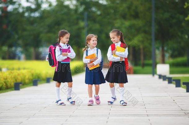 幸福的孩子们女朋友女学生学生基本的学校