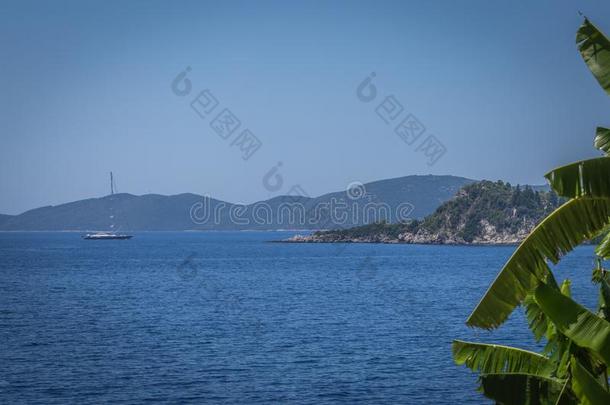 帆船采用指已提到的人海关于莱夫卡扎在旁边希腊