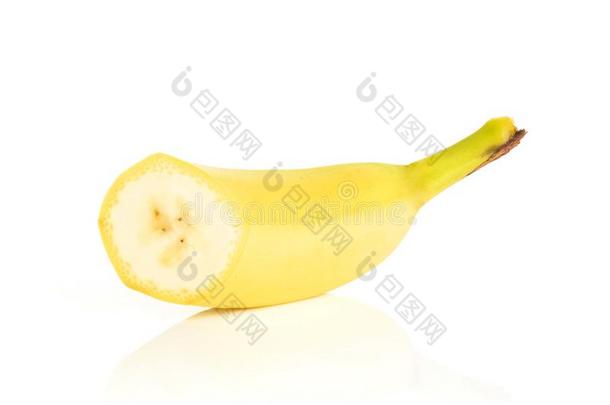 新<strong>鲜的黄色的香蕉</strong>隔离<strong>的</strong>向白色<strong>的</strong>