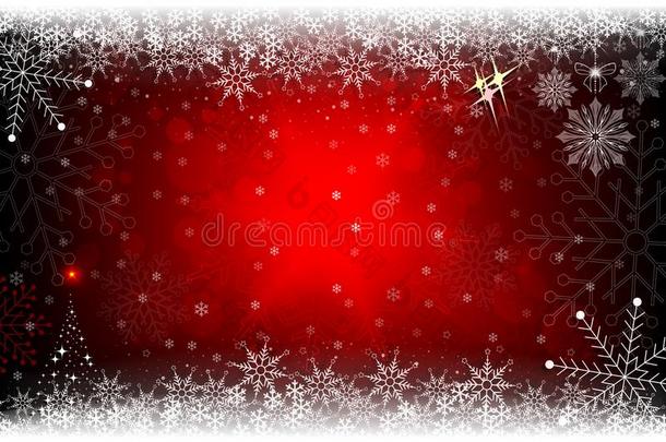圣诞节红色的设计和发光的圣诞节树