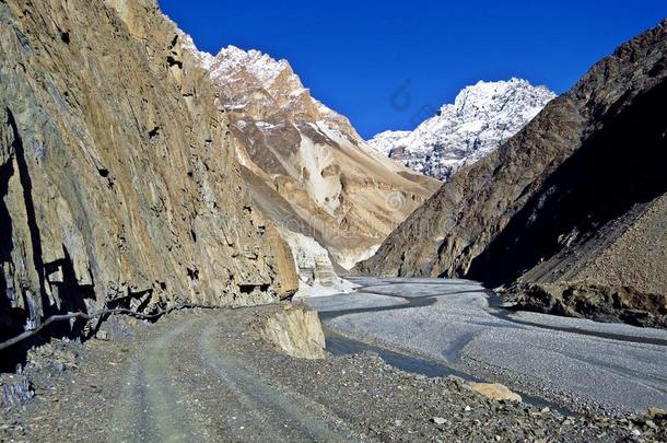 希姆沙尔山谷和希姆沙尔河,喀拉昆仑山脉,北方的Punjab
