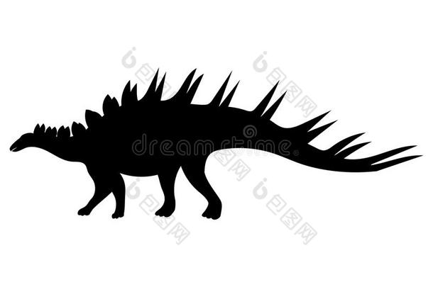 肯氏龙属轮廓恐龙侏罗纪的史前的动物