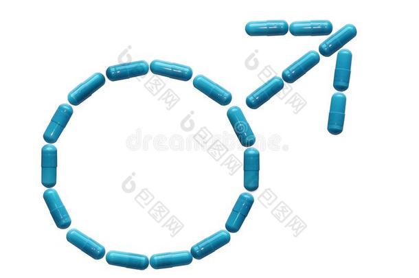 药片是有衬里的采用一m一le象征.Incre一sed效力一nd使直立