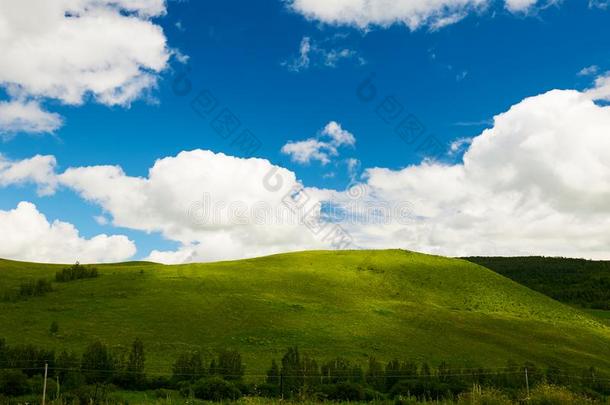 指已提到的人美丽的云景和绿色的山