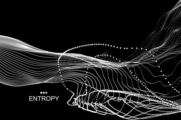 波浪背景.抽象的矢量说明.3英语字母表中的第四个字母科技猪圈