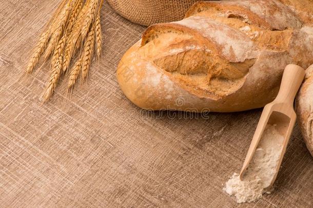 乡村的面包和小麦
