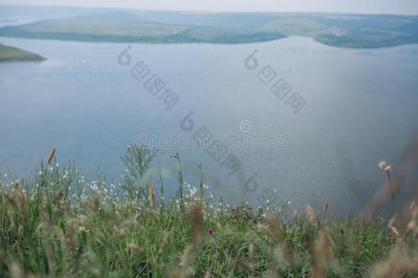 风景<strong>蜿蜒</strong>的<strong>河流</strong>频道岩石峡谷绿色的植物