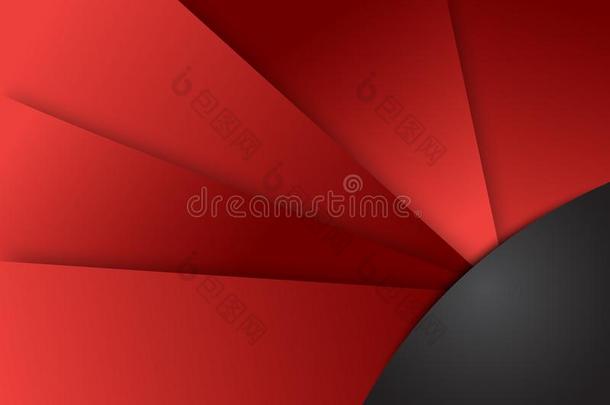 红色的和黑的<strong>抽象</strong>的层几何学的背景