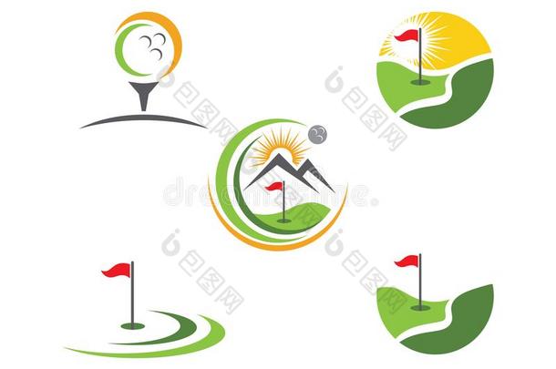 高尔夫球标识样板偶像设计