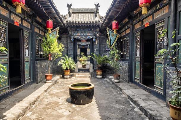 <strong>平遥</strong>古代的城市建筑学和装饰,山西,中国