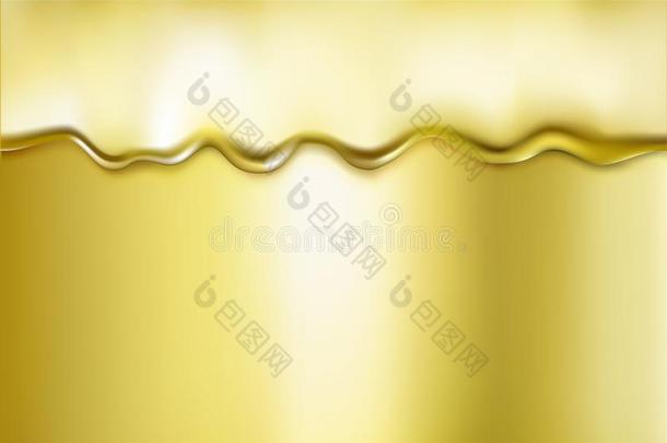 金液体滴合金质地.明亮的金色的金属的油,