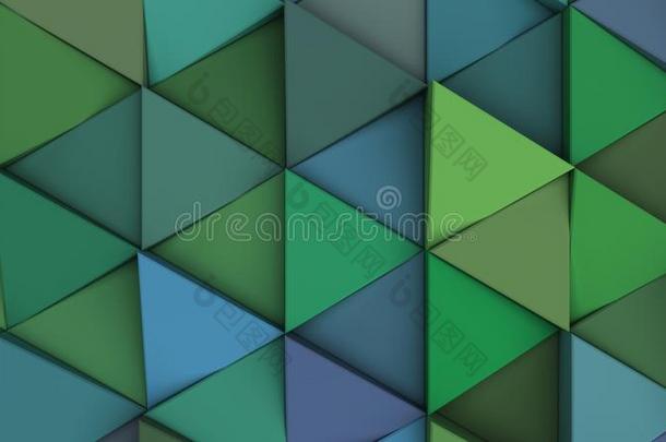 模式关于绿色的三角形棱柱体
