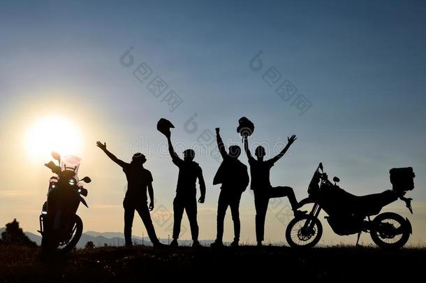 摩托车探险家,和平,生活方式和幸福