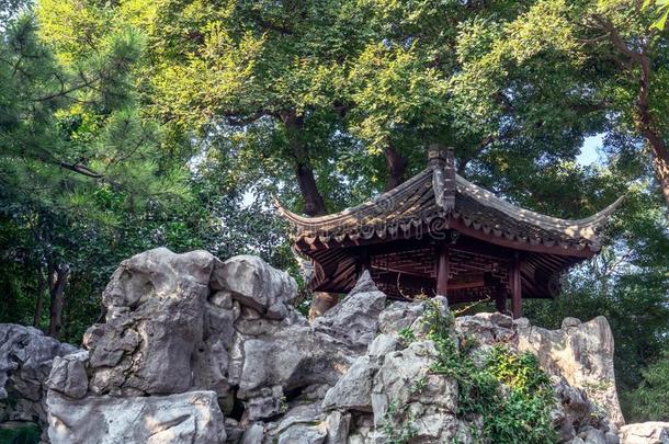 苏州花园古代的建筑物风景