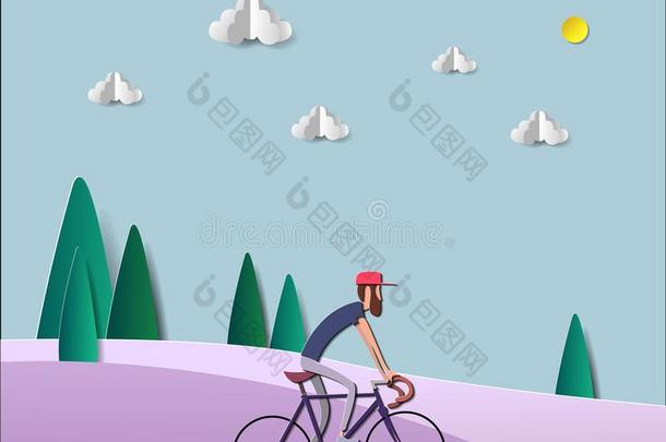 骑自行车的人程式化的矢量,路骑脚踏车兜风,骑脚踏车兜风小路,自行车