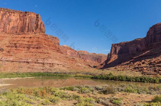 <strong>风景</strong>优美的美国科罗拉多州<strong>河风景</strong>摩押犹他州