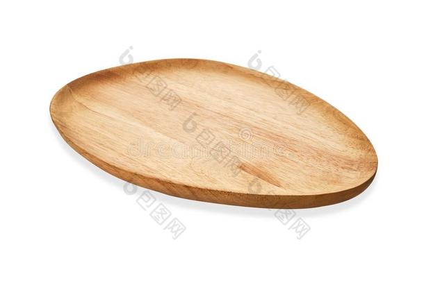 空的椭圆形的木制的盘子,椭圆形的自然的木材盘子,服务盘子是（be的三单形式