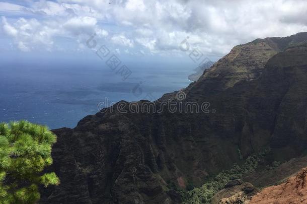 Nualolo跟踪向Lolo远景守望采用怀梅阿峡谷向考艾岛是（be的三单形式