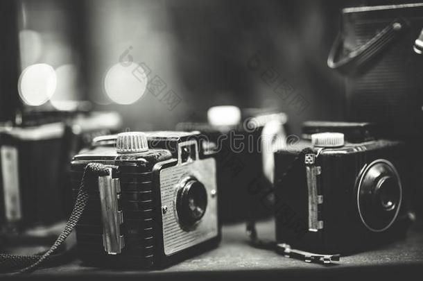 老的影片照相机收集放置